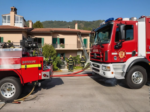 Incendio in un Appartamento a Bosa: Vigili del Fuoco e Servizi di Emergenza in Azione